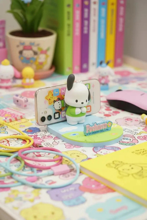 Lisanslı Pochacco Bahar Serisi Masa Üstü Telefon Tutucu Figürlü Stand
