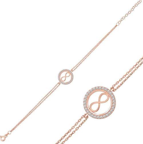 925 Ayar Gümüş Rose Sonsuzluk Bileklik