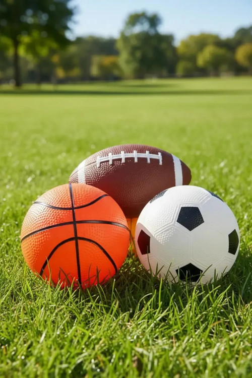 Lisanslı 3'lü Şişme Spor Topu Seti – Futbol, Basketbol ve Amerikan Futbolu Tasarımlı Oyun Seti 28 Cm