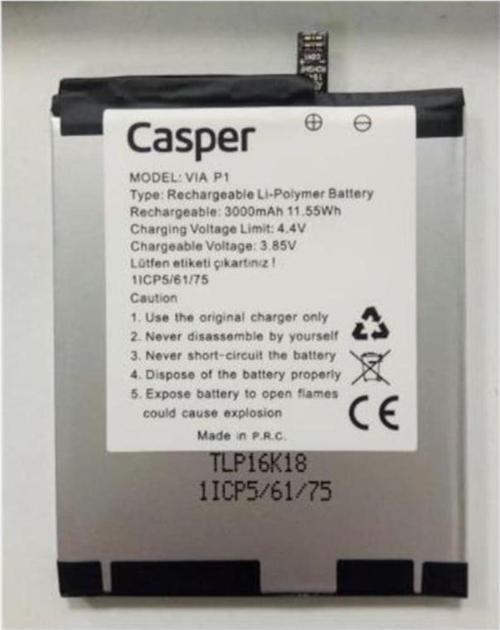 Casper Via P1 Batarya. Pil