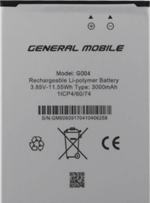 General Mobile Discovery Gm6/Gm6 Life Pil Batarya