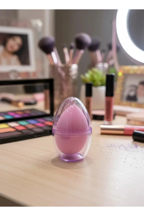 Lisanslı Yumurta Kapsüllü Makyaj Süngeri Mor – Pürüzsüz Uygulama Beauty Blender