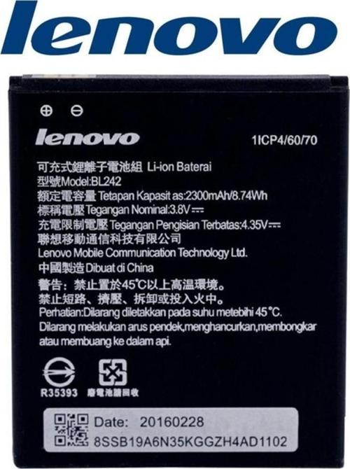 Lenovo A6000 / Vibe C Batarya Pil Bl242