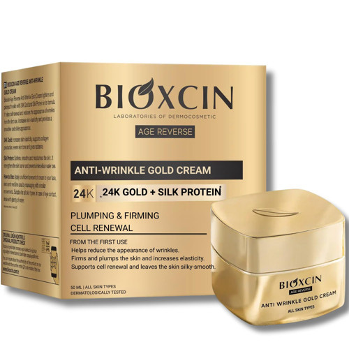 Age Reverse Kırışıklık Karşıtı Altın Krem 50 ml – 24K Altın, Proteini, Pantenol ve Zeytinyağı İçerikli – Cilt Sıkılaştırıcı ve Nemlendirici