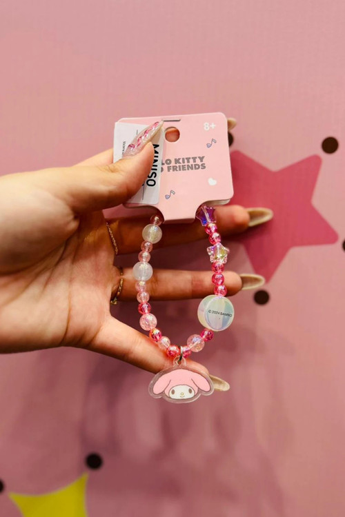 Sanrio Lisanslı Boncuklu Saç Lastiği Hello Kitty 8,5 Cm