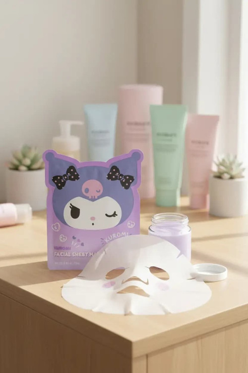 Kuromi Lisanslı Baskılı Kağıt Yüz Maskesi