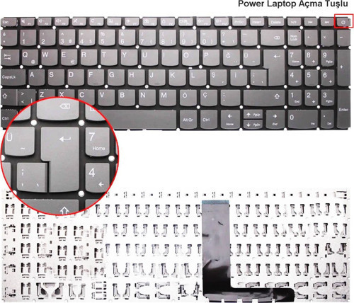 Lenovo V320-17ISK 81B6 Klavye Füme Renk Tuş Takımı