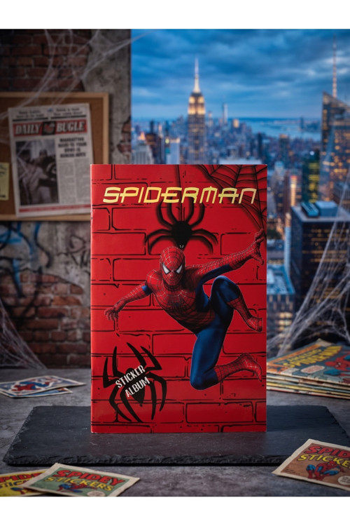 16 Yaprak Süper Kahraman Temalı Çıkartma Albümü - Defter ve Laptop Sticker Paketi