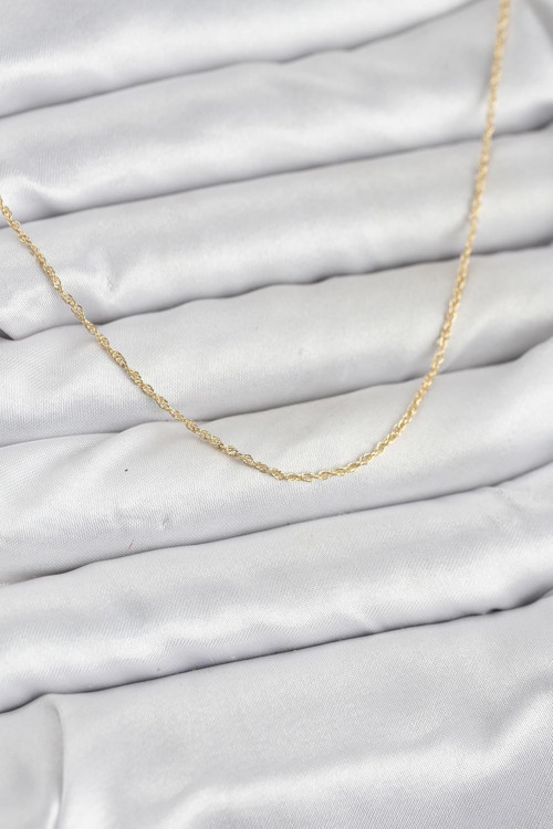 CM 14K Gold Renk Burgu Model 60 cm Kadın Kolye TJ-BKO10932