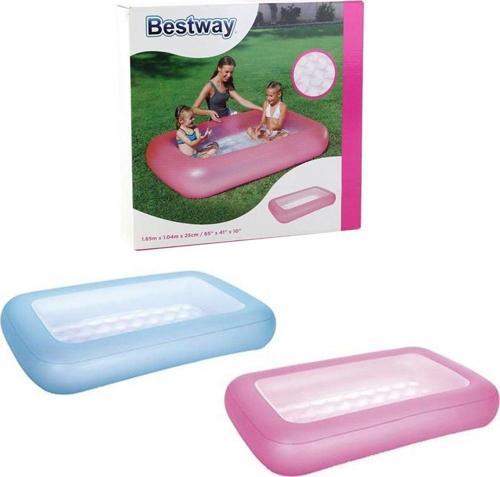 EL Pompasıyla, Bestway 51115, Şişme Zeminli Çocuk Havuzu-165x104x25 cm