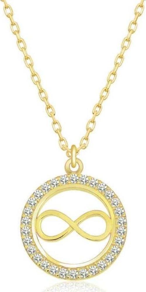 Gümüş Gold Minik Sonsuzluk Bayan Kolye