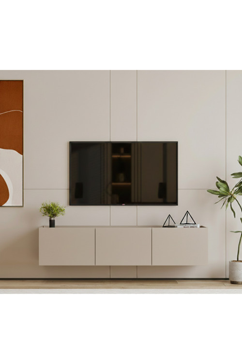 Hitit Kumtaşı Bej Tv Ünitesi 140 Cm (100% Mdf)