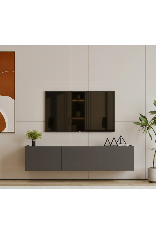 Hitit Gri Tv Ünitesi 140 Cm (100% Mdf)