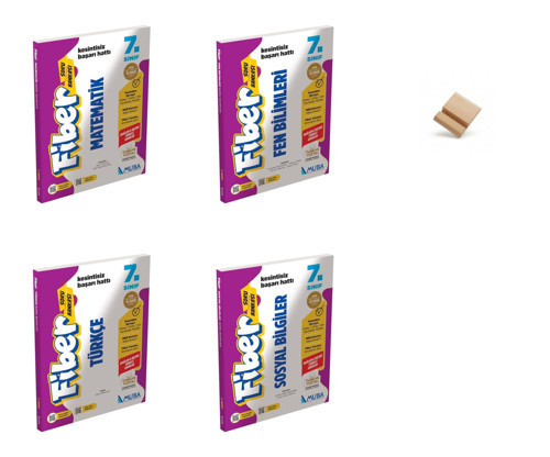 Muba 7. Sınıf Maarif Matematik Fen Türkçe ve Sosyal 4lü Set Fiber Soru Bankası + Telefon Standı