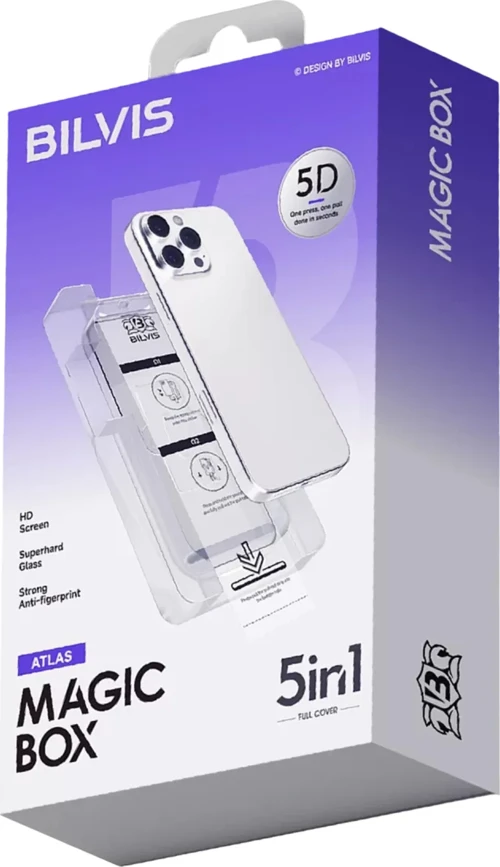 Newface Apple iPhone 16 Pro Bilvis 5in1 3D Magic Cam Ekran Koruyucu - Siyah