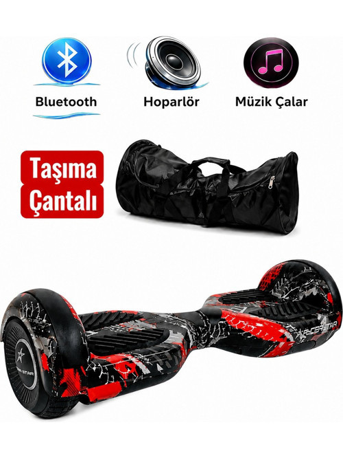 Elektrikli Kaykay Hoverboard 6.5 Inch Bluetooth Hoparlörlü Akıllı Denge - RS-S5 Apato Grafiti