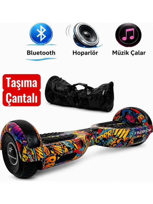 Elektrikli Kaykay Hoverboard 6.5 Inch RS-S5 Bang Bang Grafiti