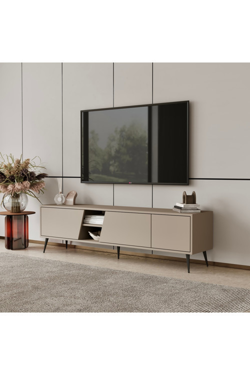 Roma Kumtaşı Bej 175 Cm Tv Ünitesi (100% Mdf&Metal Ayak)