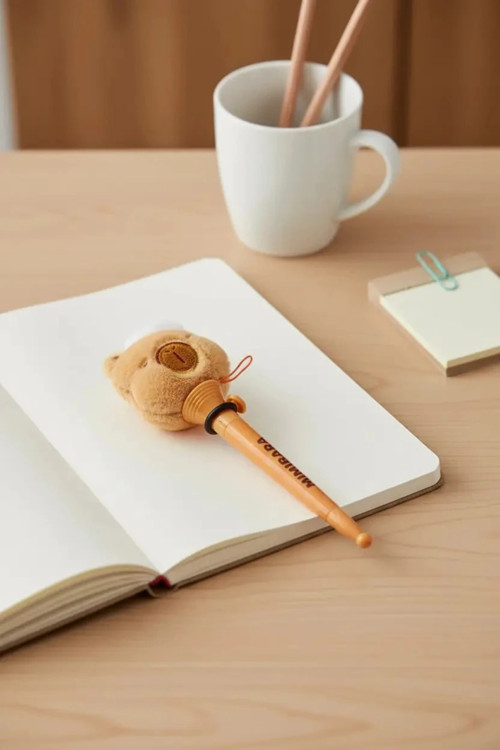 Lisanslı Pişirme Serisi Pop-Up Tükenmez Kalem 1.0 Mm Siyah (Mimibara Peluş Başlıklı)