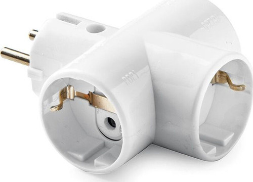1303 3’lü Topraklı Seramik Priz Çoğaltıcı Adaptör 16A 250V