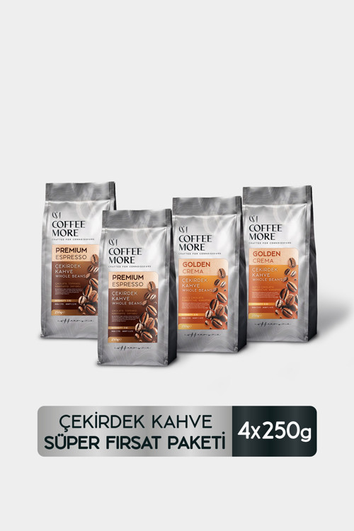 Coffee More Çekirdek Kahve Süper Fırsat Paketi 250 gr x 4 Adet