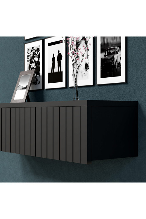 Konsol Tek Büyük Çekmeceli | Dresuar | Duvara Monte Mdf Ahşap Raf | Makyaj Masası 55Cm Uzunluk