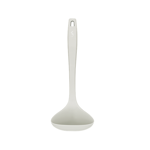 - Platin Silikon Çorba Kepçesi 28 cm Açık Gri - Yanmaz, Yapışmaz, Bükülmez, Çizmez, Tat ve Koku Bırakmaz - 240012