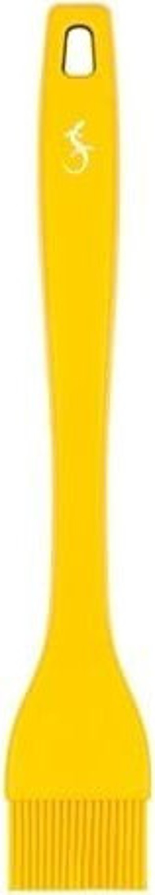 - Platin Silikon Pasta Fırçası 25,5 cm Sarı - Yanmaz, Yapışmaz, Bükülmez, Çizmez, Tat ve Koku Bırakmaz - 240051