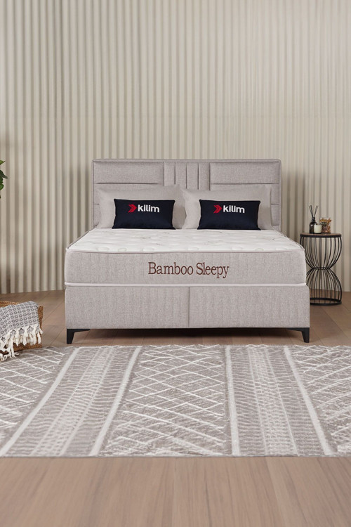 Bamboo Sleepy Sandıklı Baza Bej (Başlık Ve Yatak Dahil Değildir)