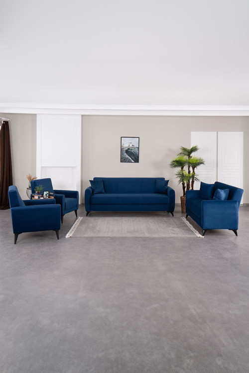 Dove Yüksek Ayaklı 3 2 B B Koltuk Takımı Lacivert