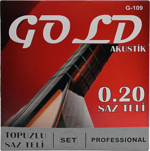 G-109 0.20 Uzun Sap Topuzlu Saz Teli Takımı