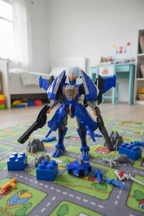 Lisanslı Dragon Force 3 Aqua Sharkbot Oyuncak – Dönüşebilir 37 Cm