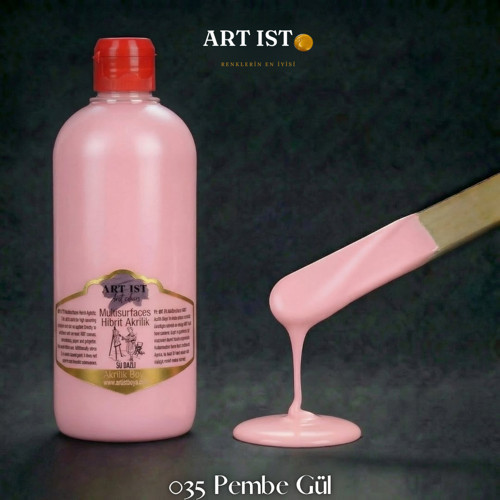 Multisurfaces 500ml Su Bazlı Akrilik Boya - 035 PEMBE GÜL