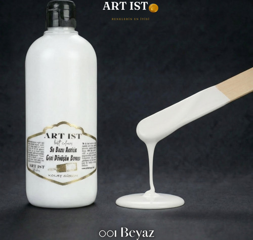 Geri Dönüşüm Boyaları 500ml - 001 BEYAZ