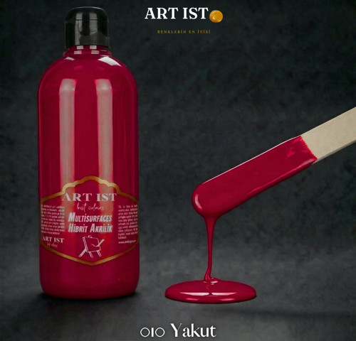 Multisurfaces 500ml Su Bazlı Akrilik Boya - 010 YAKUT KIRMIZI