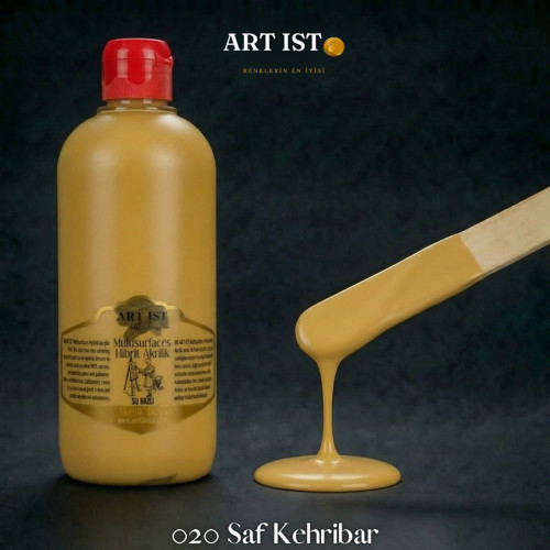 Multisurfaces 500ml Su Bazlı Akrilik Boya - 020 SAF KEHRİBAR