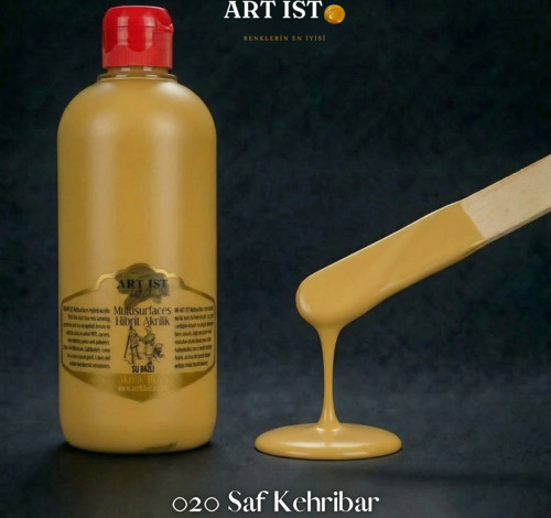 Multisurfaces 500ml Su Bazlı Akrilik Boya - 020 SAF KEHRİBAR