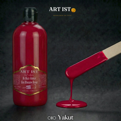 Geri Dönüşüm Boyaları 500ml - 010 YAKUT KIRMIZI