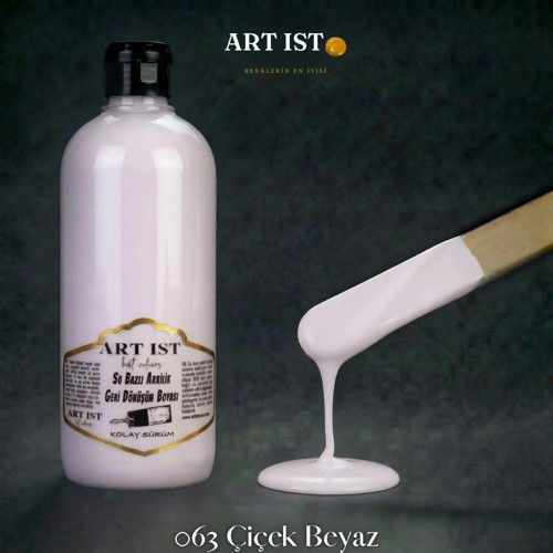 Geri Dönüşüm Boyaları 500ml - 063 ÇİÇEK BEYAZ