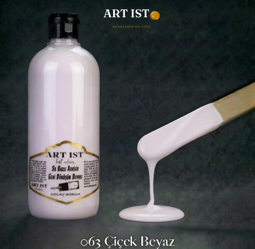 Geri Dönüşüm Boyaları 500ml - 063 ÇİÇEK BEYAZ