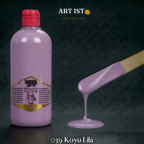 Multisurfaces 500ml Su Bazlı Akrilik Boya - 039 KOYU LİLA