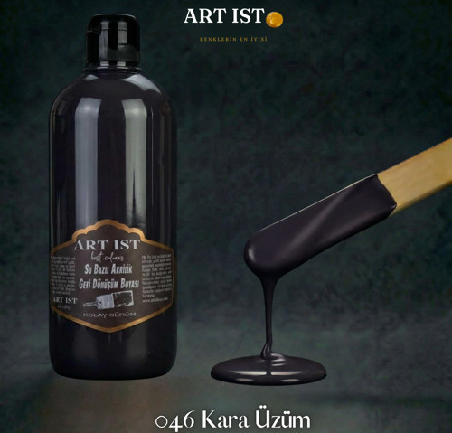 Geri Dönüşüm Boyaları 500ml - 046 KARA ÜZÜM