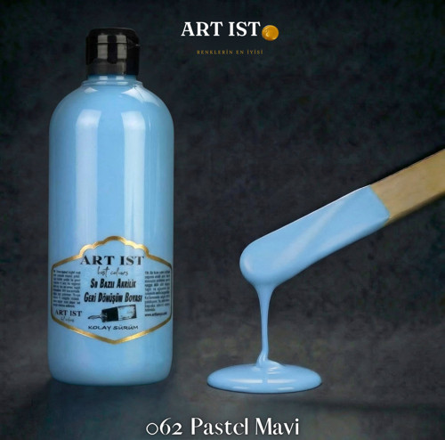 Geri Dönüşüm Boyaları 500ml - 062 PASTEL MAVİ