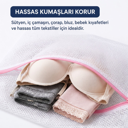 Büro Ev Ofis Hijyeni için 40X50CM Fermuarlı Tekrar Kullanılır Çamaşır Yıkama Filesi