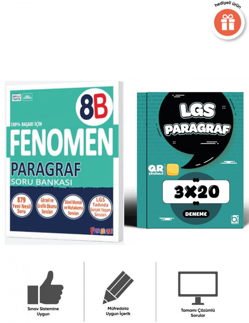 Fenomen 2027 8. Sınıf LGS Paragraf B Soru Bankası Ve 3x20 Deneme Bigelio Yayıncılık