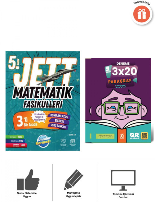 Ünlüler Karması 2027 5. Sınıf Jett Matematik Fasikülleri 3ü 1 Arada Ve 3x20 Pargraf Deneme Bigelio