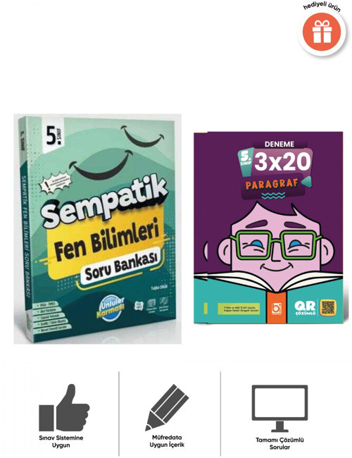 Ünlüler Karması 2027 5. Sınıf Sempatik Fen Bilimleri Soru Bankası Ve 3x20 Deneme Bigelio Yayıncılık