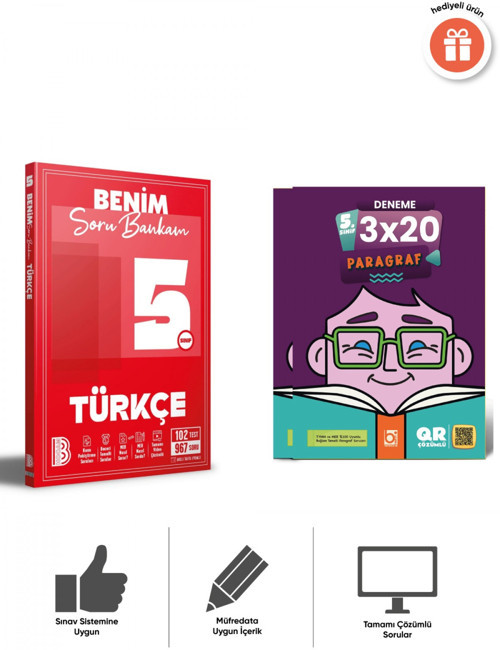 Benim Hocam 2027 5. Sınıf Türkçe Soru Bankası Ve 3X20 Paragraf Deneme Seti Bigelio Yayıncılık