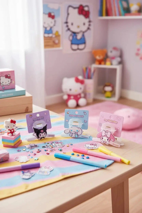 Lisanslı Hello Kitty Ve Arkadaşları Sweet Factory Serisi Figürlü Saç Tokası