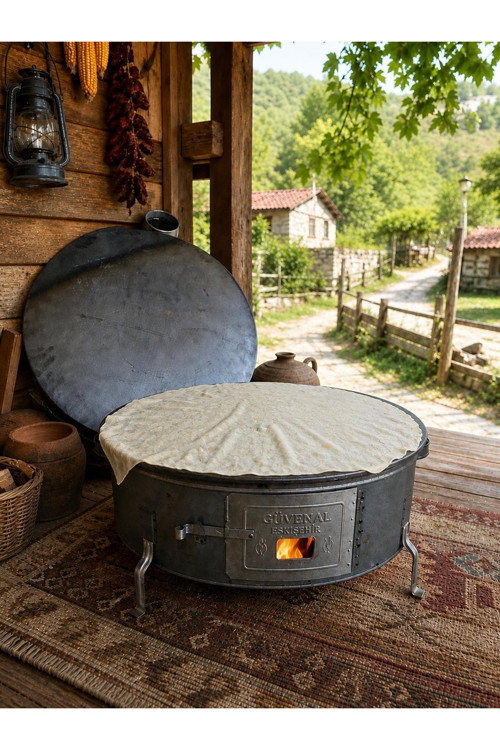 70 Cm Yufka Tandırı-Sac Yufka Pişirme Ocağı Sobalı Odunlu